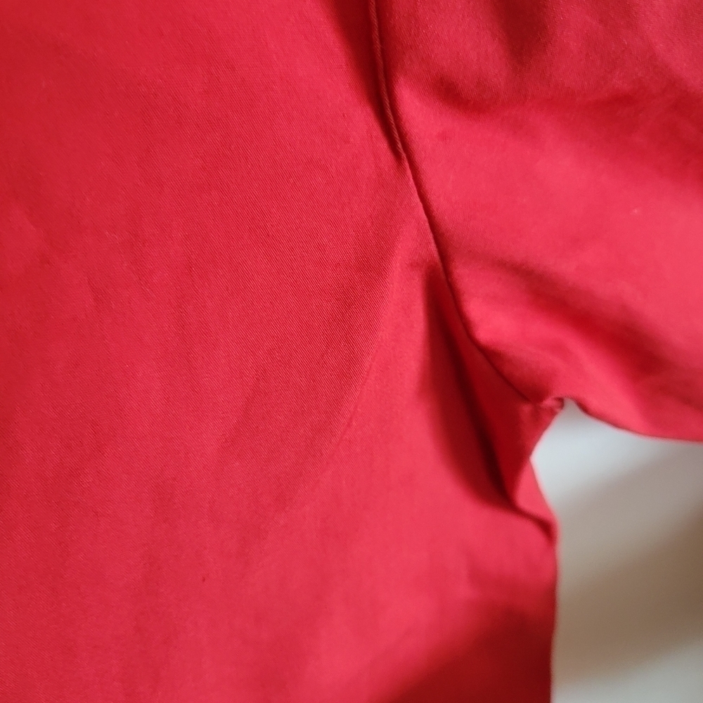 Talbots Jacket Outerwear Red Thick Cotton Contrast Cuff M Medium - Picture 7 of 11